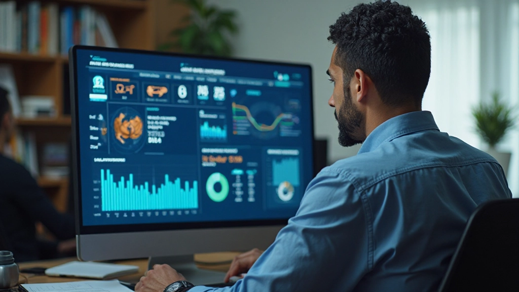 محلل رياضي يراجع إحصائيات متقدمة لأداء لاعبي كرة السلة